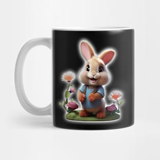 Floral Hopper bunny Mug